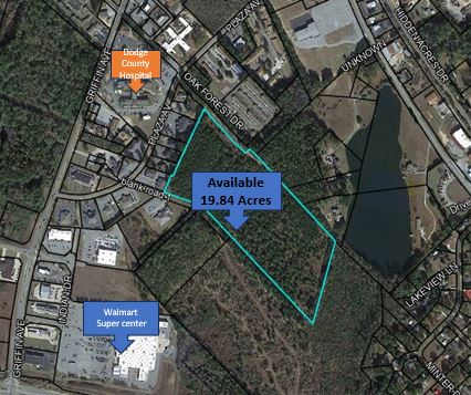 19.84 commercial land available for sale in Eastman Georgia